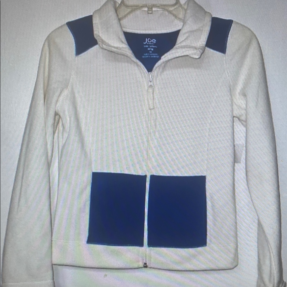 NWT Joe Fresh Kids jacket size xl (14) teal and white